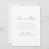 ラスティック ボーホー フォト ウェディング サンクス カード 付メモ (裏面)