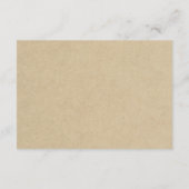 ラスティック ボーホー フラワーの結婚式の披露宴 詳細 エンクロージャーカード (裏面)