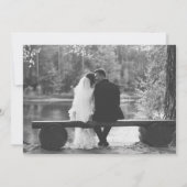 ラスティック ボーホー フラワーの50周年記念写真付 招待状 (裏面)