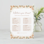 ラスティック ボーホー フラワーの「あなたの財布の中は?」ゲーム (スタンド正面)