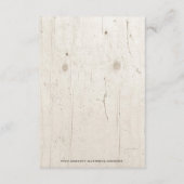 ラスティック ボーホー フラワー アントラー ウッド ウェディング エンクロージャーカード (裏面)