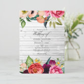 ラスティック ボーホー フラワー ボヘミアンワエディング インビテーション (スタンド正面)