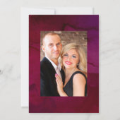 ラスティック ボーホー プラム レッド ワイン テイスティング ブライダル シャワー 招待状 (裏面)