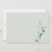 ラスティック ボーホー ボタニカル グリーンのウェディング 招待状 (裏面)