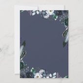 ラスティック ボーホー ボーイ ブルー フラワーベイビーシャワー 招待状 (裏面)