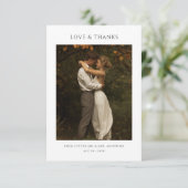 ラスティック ボーホー モダン カップル シャワー フォト ブライダル サンキューカード (スタンド正面)