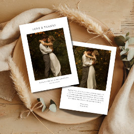 ラスティック ボーホー モダン カップル シャワー フォト ブライダル サンキューカード