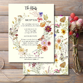 ラスティック ボーホー ワイルドフラワー エンクロージャーカード