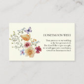 ラスティック ボーホー ワイルドフラワー ハニームーン ウィッシュ エンクロージャーカード (正面)