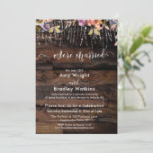ラスティック ボーホー 私たちは結婚しました　レセプションのみ 招待状 (スタンド正面)