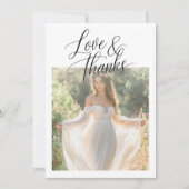 ラスティック ボーホー 2 フォト ラブ＆サンクス ブライズシャワー サンキューカード (正面)