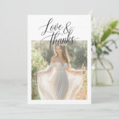 ラスティック ボーホー 2 フォト ラブ＆サンクス ブライズシャワー サンキューカード (スタンド正面)