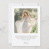 ラスティック ボーホー 2 フォト ラブ＆サンクス ブライズシャワー サンキューカード (裏面)