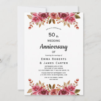 ラスティック ボーホー 50周年 結婚式招待状 招待状