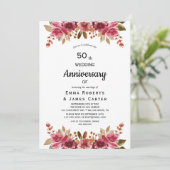 ラスティック ボーホー 50周年 結婚式招待状 招待状 (スタンド正面)