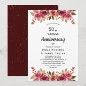 ラスティック ボーホー 50周年 結婚式招待状 招待状 (正面/裏面)