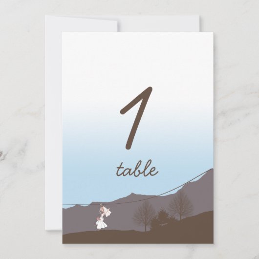 ラスティック マウンテン ジップライン テーブル ナンバー 招待状 (正面)