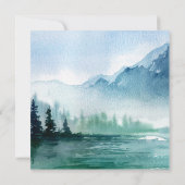 ラスティック マウンテン ホタル 水彩 結婚式 招待状 (裏面)