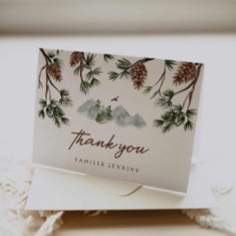 ラスティック マウンテン ボーイ ベイビー シャワー サンキューカード