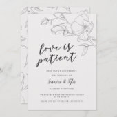 ラスティック マグノリア フラワー ウェディング 延期のお知らせ 案内状 (正面/裏面)