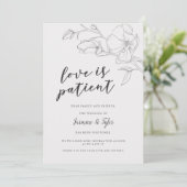 ラスティック マグノリア フラワー ウェディング 延期 案内状 (スタンド正面)