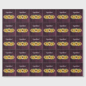 ラスティック マゼンタ ヒマワリ ウェディング ラッピング ペーパー (フラット)