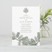 ラスティック ミニマル ウィンター ウェディング 招待状 (スタンド正面)