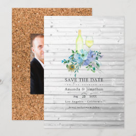 ラスティック ミント ボーホー ワイン テイスティング ウェディング フォト セーブザデート