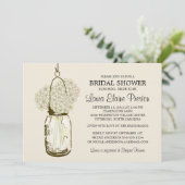 ラスティック メイソンジャーとハイドランジア 招待状 (スタンド正面)