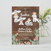 ラスティック メキシカン シルバー チャロ 兄弟 バウティスモ 招待状 (スタンド正面)