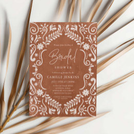 ラスティック メキシカン パペル ピカド ウェディング シャワー 招待状