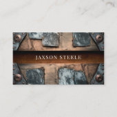 ラスティック メタル パネル & カッパー 名刺 (正面)