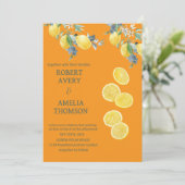 ラスティック メディテレーニア レモン ウェディング 招待状 (スタンド正面)