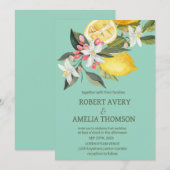 ラスティック メディテレーニア レモン ウェディング 招待状 (正面/裏面)