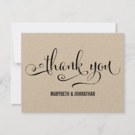 ラスティック モダン ウェディング サンクス カード オリジナルスクリプト 招待状