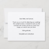 ラスティック モダン ウェディング サンクス カード スクリプト フォント (裏面)