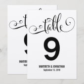 ラスティック モダン ウェディング テーブル ナンバー カード (正面/裏面)