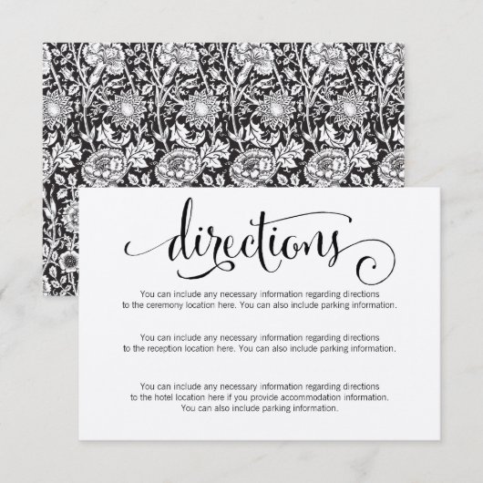 ラスティック モダン ウェ ドゥ ウェディング ディレクション カード (正面/裏面)