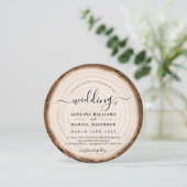 ラスティック モダン ウッド ナチュラル エレガント バーン ウェディング 招待状 (スタンド正面)