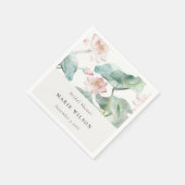 ラスティック モダン パステル ブラッシュ ワイルドリリー ブライダル シャワー スタンダードカクテルナプキン (角)