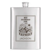 ラスティック モダン マウンテン カスタム グルームズマン フラスク (正面)