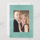 ラスティック ユーカリ アネモネ ジオメトリック ウェディング セーブザデート (裏面)