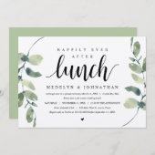 ラスティック ユーカリ、ウェディング エルオープメント ランチ招待状 招待状 (正面/裏面)