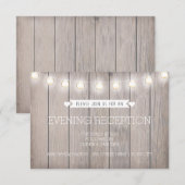 ラスティック ライツ - オーダーメイド イブニング レセプション カード (正面/裏面)