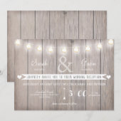 ラスティック ライツ 結婚式 披露宴 招待状 (正面/裏面)