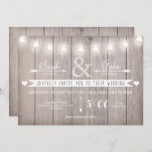 ラスティック ライト ウェディング インビテーション (正面/裏面)