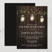 ラスティック ライト バチェロレッテ パーティー 招待状 (正面/裏面)