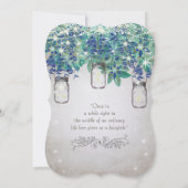 ラスティック ラックス ネイビーとターコイズのメイソンジャー 招待状 (裏面)