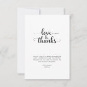 ラスティック ラブ＆サンクス ブライダル シャワー ビーチ フォト サンキューカード (正面)