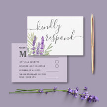 ラスティック ラベンダーとユーカリ ウェディングRSVP